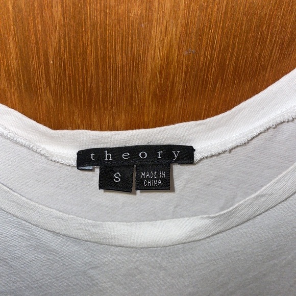 •THEORY•WHITE & BLUE TANK TOP CIRCLE PATTERNED DRESS WITH POCKETS SIZE SMALL EUC - Picture 3 of 7